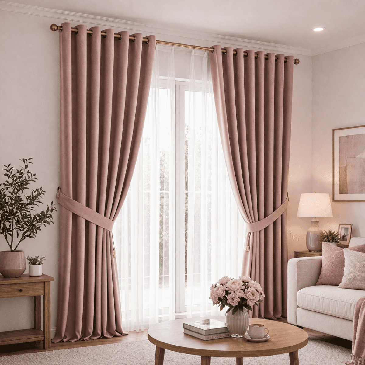 gorden minimalis polos ruang santai di pamulang