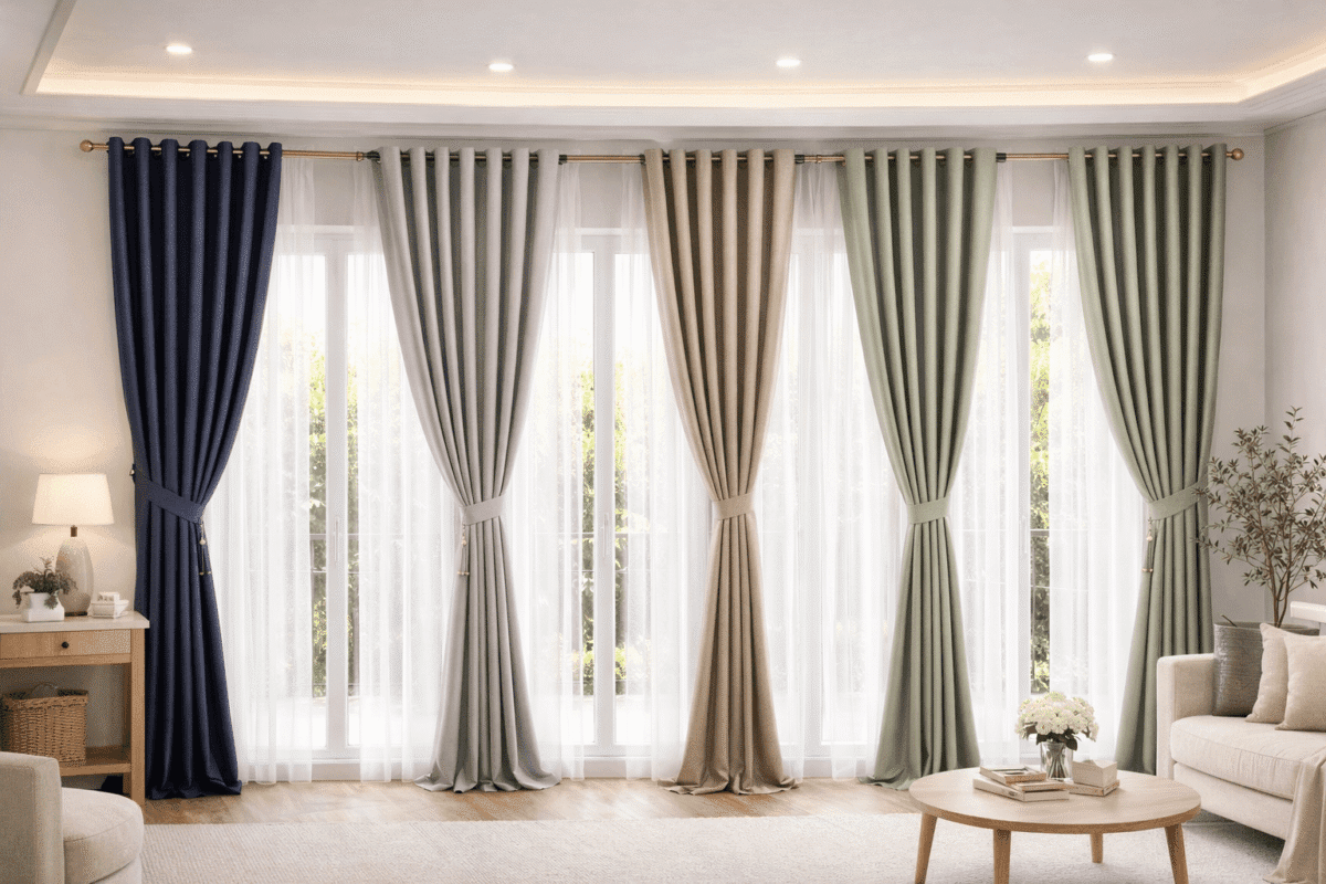 gorden minimalis jendela panjang di karawaci