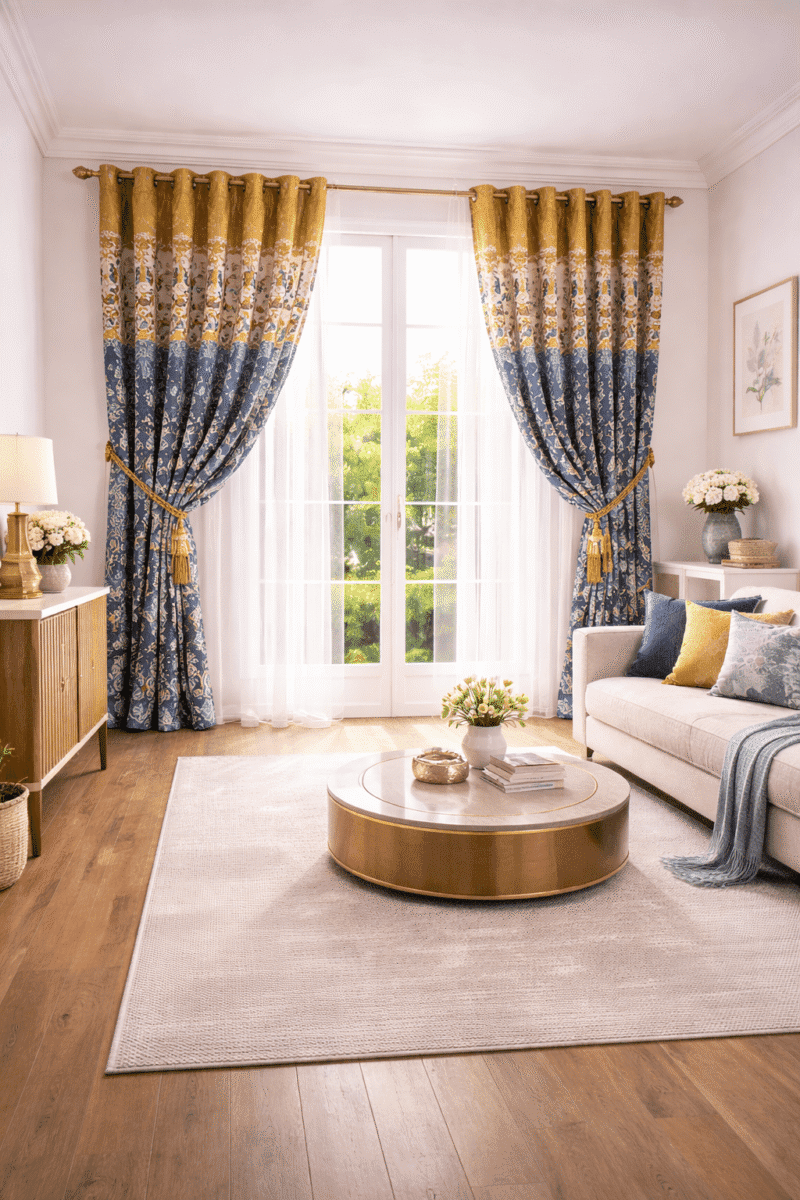 gorden motif ruang santai di tangerang selatan