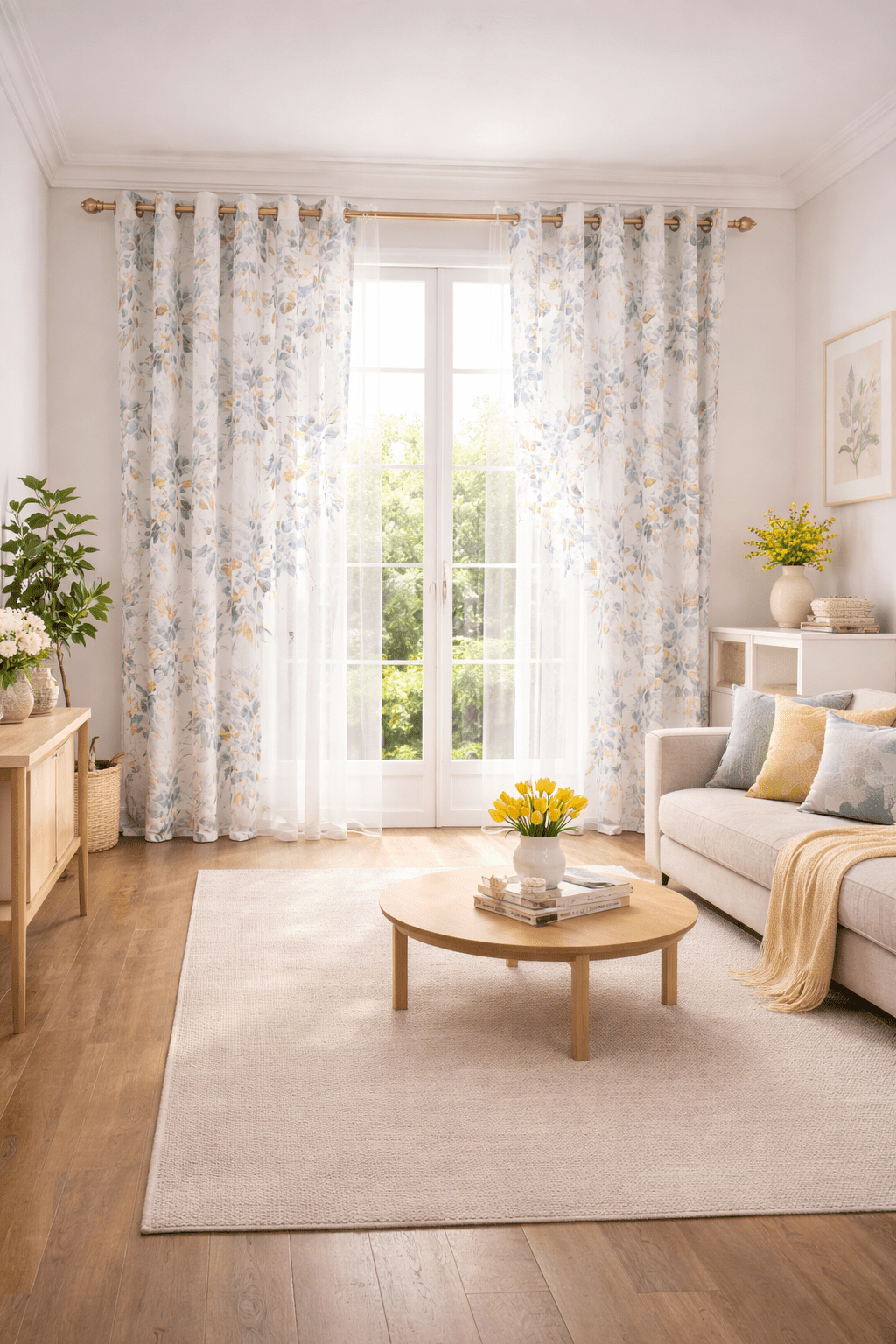 gorden motif daun elegan di alam sutera