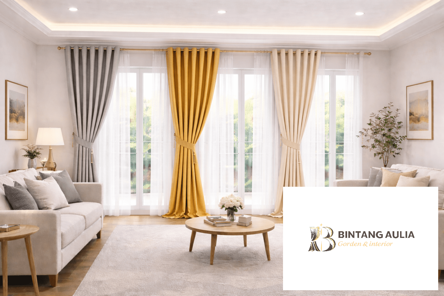 gorden ruang tamu minimalis di jakarta pusat
