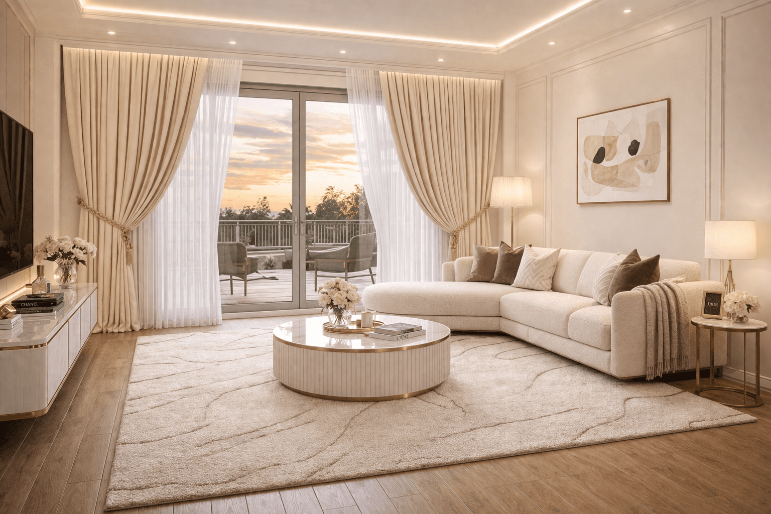 gorden ruang tv di jakarta pusat