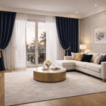 gorden mewah ruang keluarga di tangerang selatan