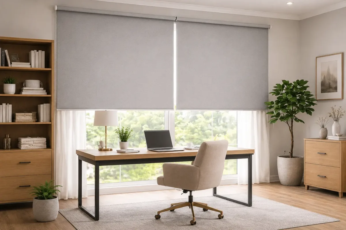 roller blind ruang kerja di lippo karawaci
