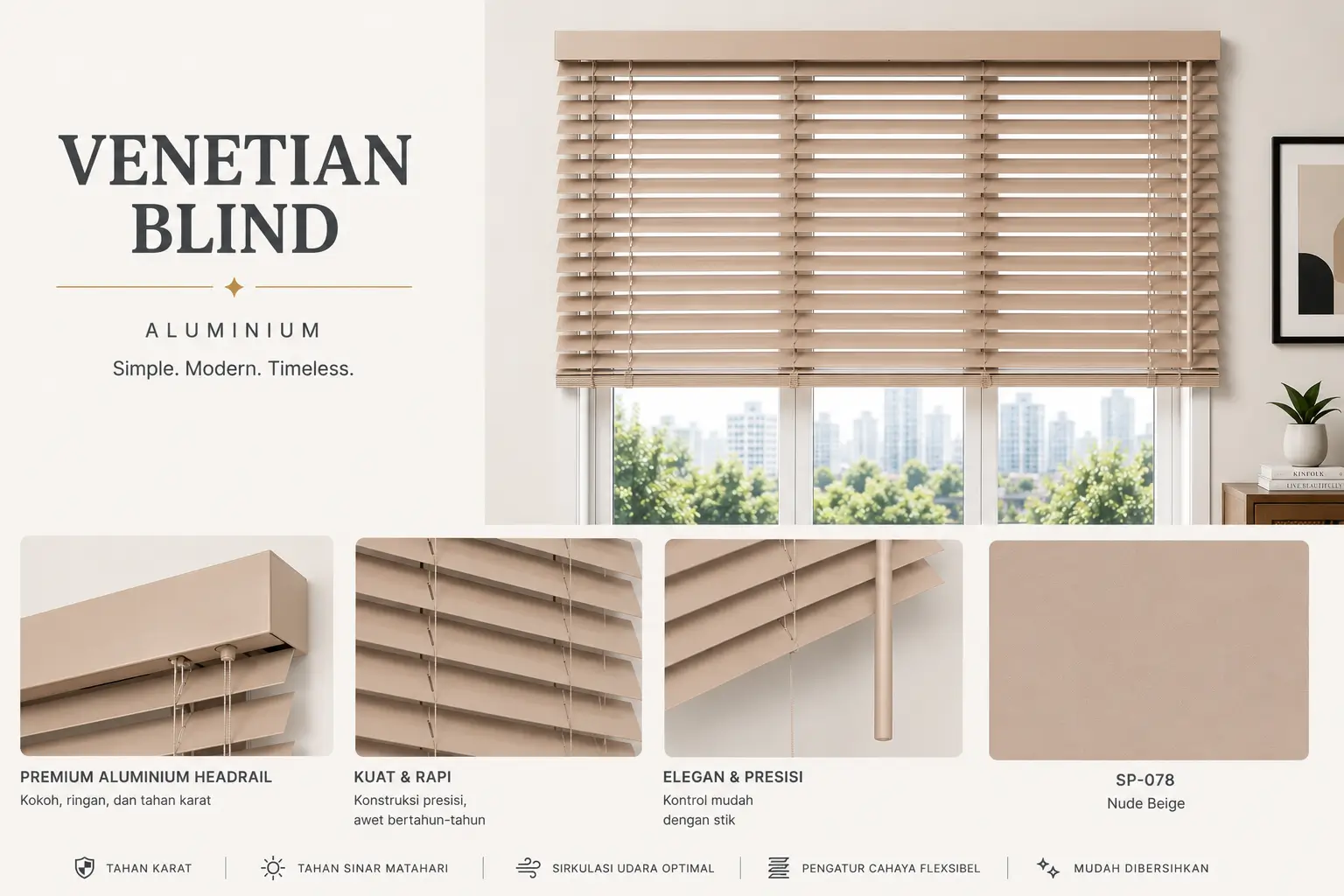 jual venetian blind custom di lippo karawaci