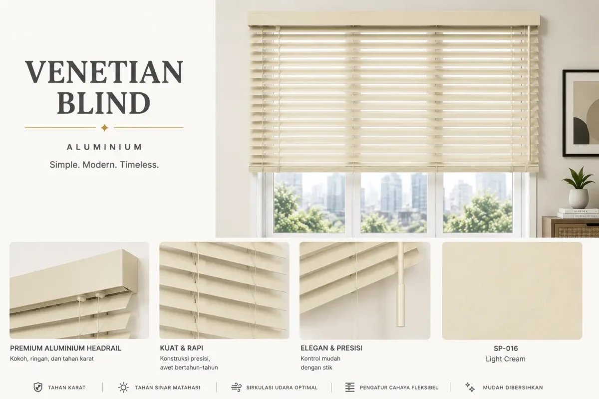 pemasangan venetian blind kantor di pamulang