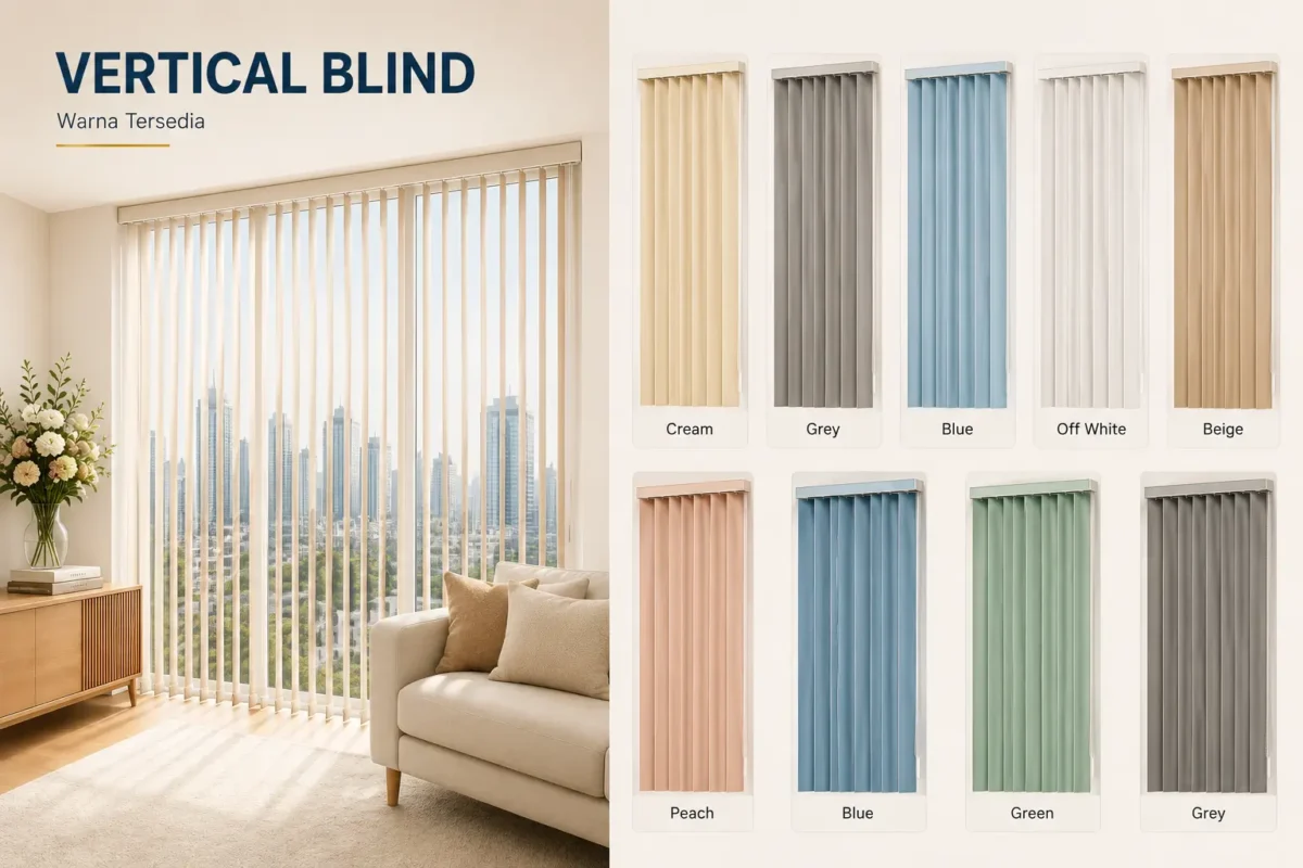 pilihan warna vertical blind di pamulang