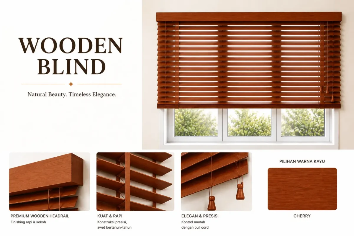 wooden blind di lippo karawaci
