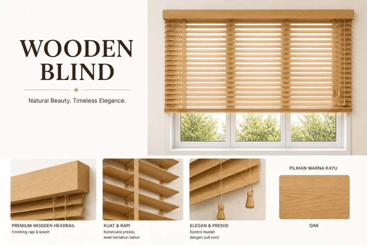 jual wooden blind di cikupa