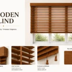 pemasangan wooden blind custom di pamulang