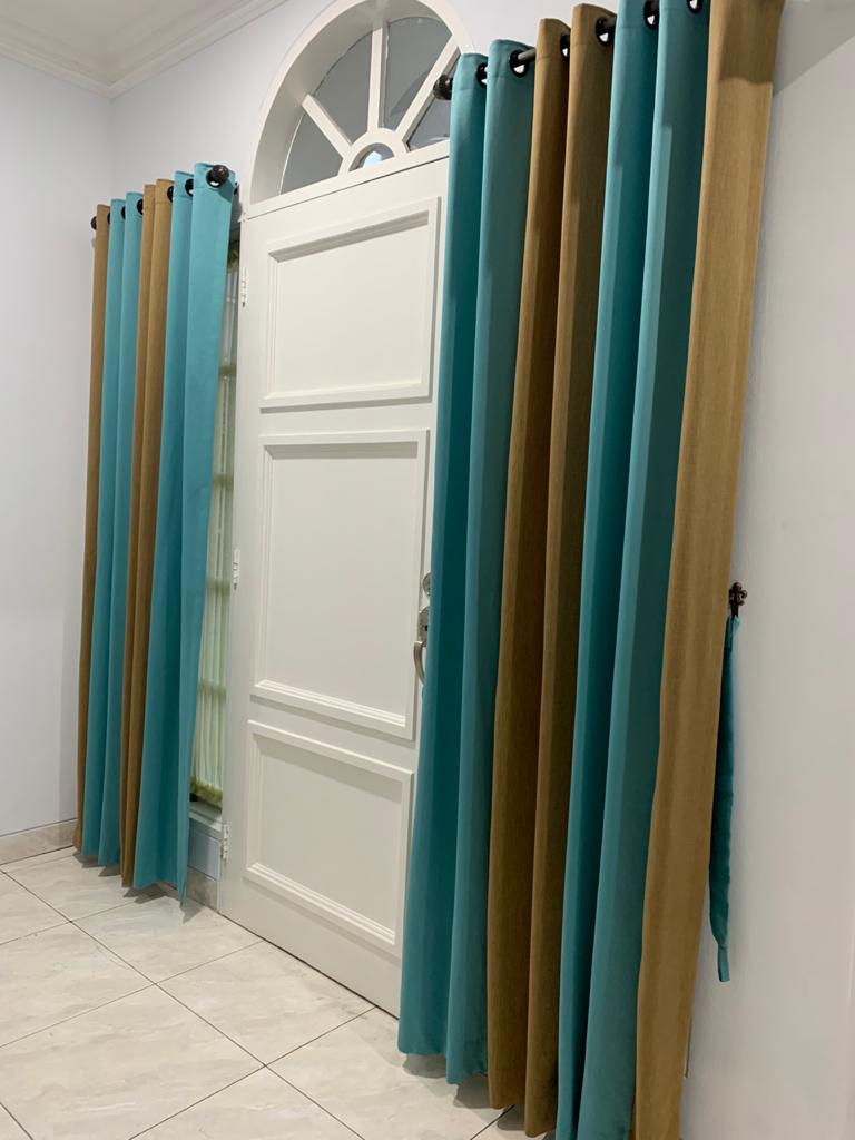 hasil pemasangan gorden custom di pondok gede